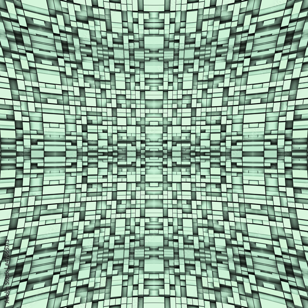 Fototapeta premium Abstract Green Background Blocks Of Cube