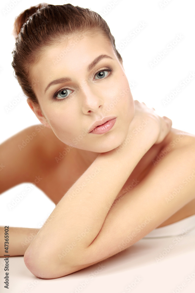 Beauty face of beautiful woman with clean fresh skin Beauty face of beautiful woman with clean fresh skin