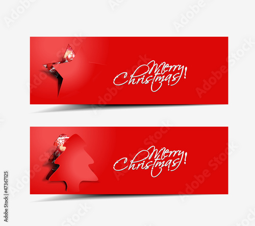 christmas header, banner, eps10 vector illustration