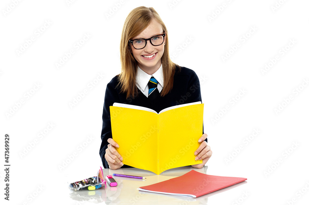 Student preparing for her upcoming assessments Student preparing for her upcoming assessments