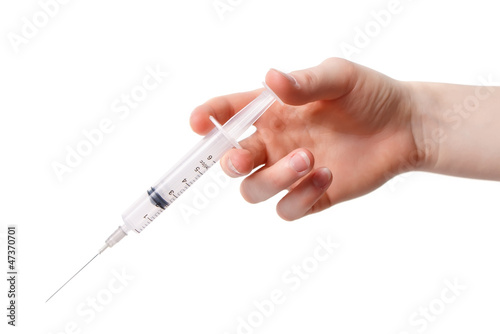 syringe in hand