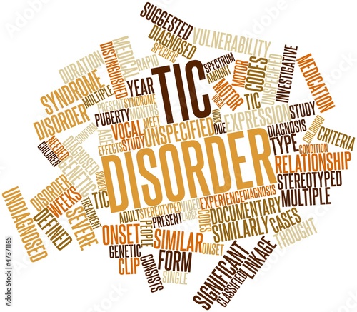 Word cloud for Tic disorder photo