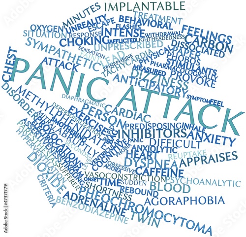 Quadro em tela Word cloud for Panic attack