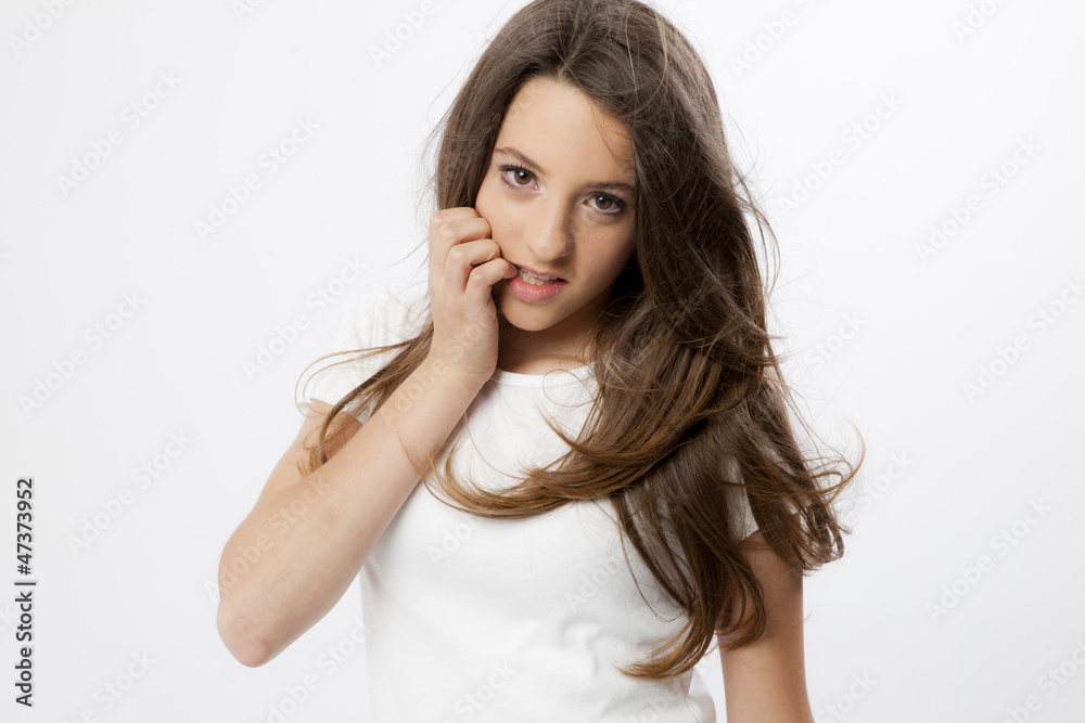 funny expression and gesture of a real young girl funny expression and gesture of a real young girl