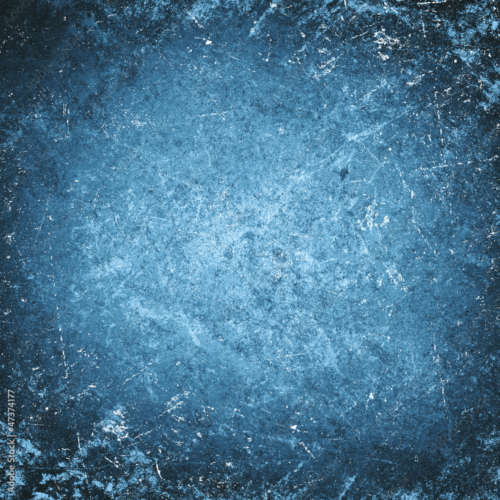 Grunge blue wall background or texture