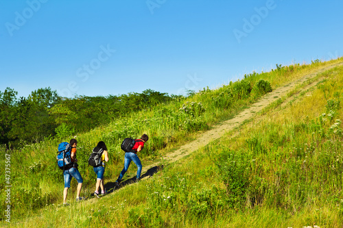 Three hikers