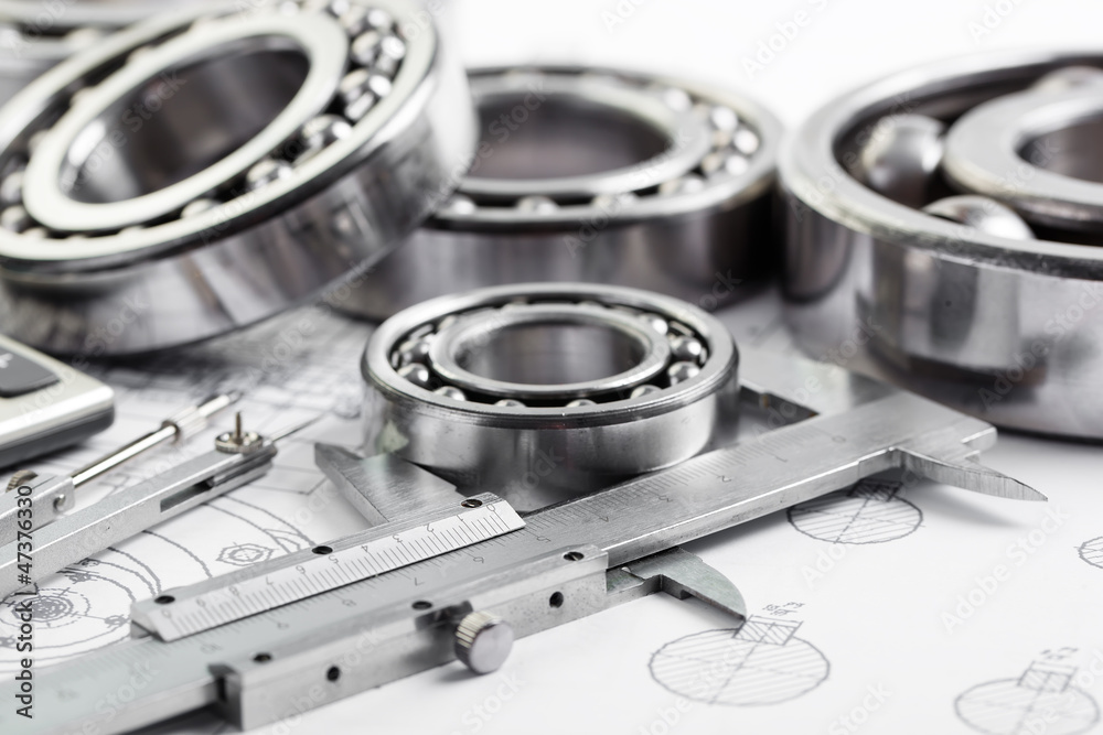 technical drawing and pinion with bearings technical drawing and pinion with bearings