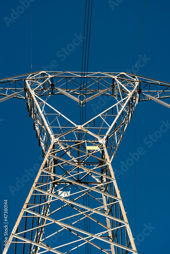 Obraz na plátně high voltage electrical towers in line
