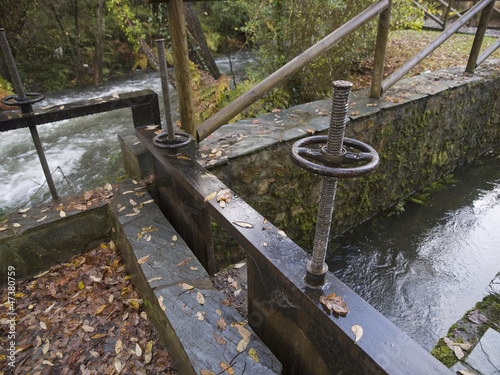 irrigation ditch detail photo