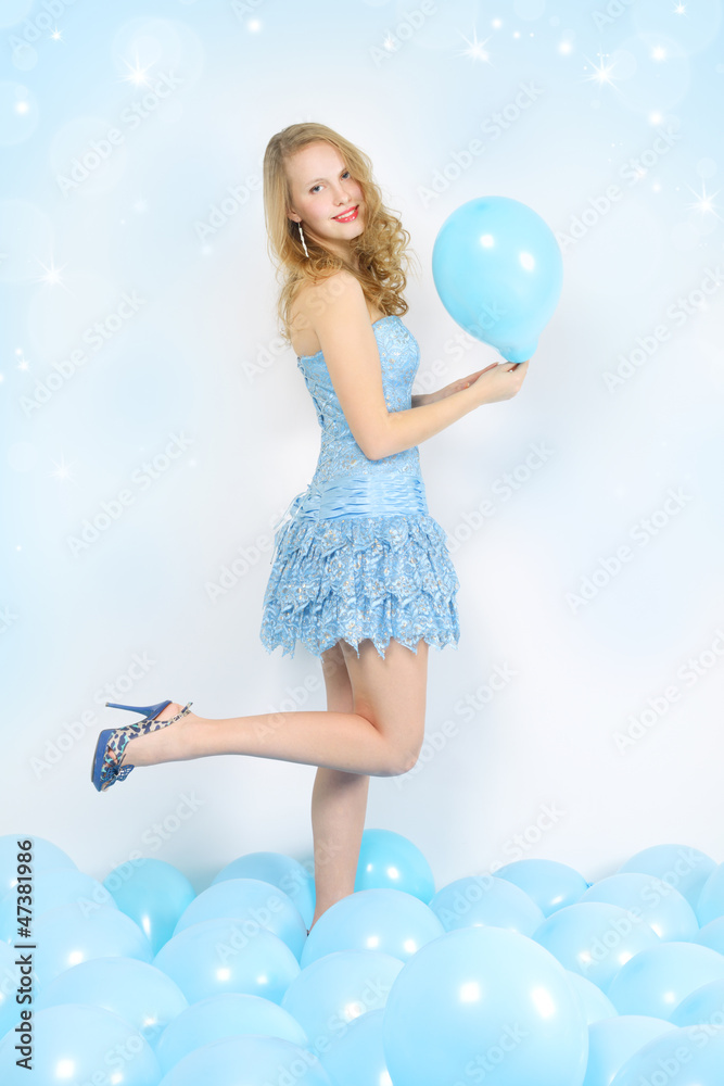 Girl with balloons Girl with balloons