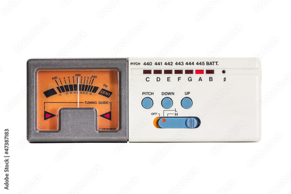 Old Guitar Tuner Isolated with Clipping Path Stock Photo Adobe Stock