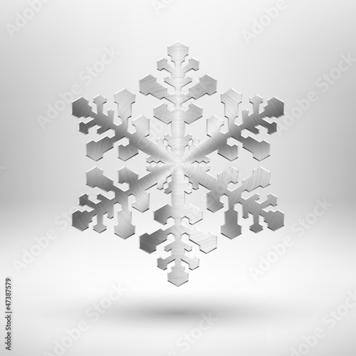 Abstract metal Chrismas snowflake
