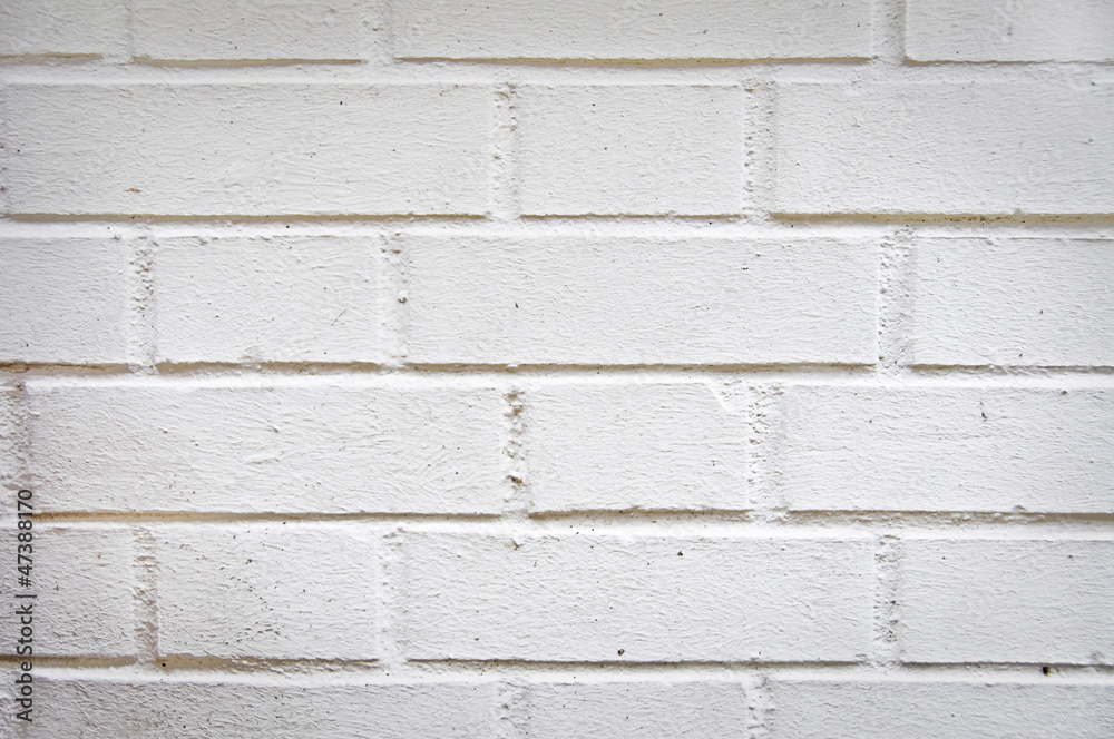 Mur de briques peintes en blanc Mur de briques peintes en blanc