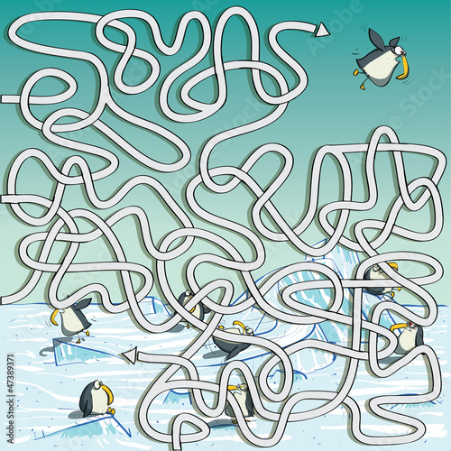 Penguins Maze Game