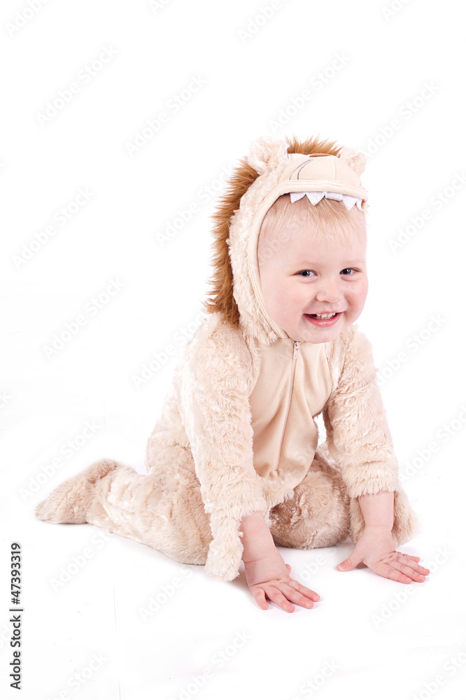 Child in a costume of a lion Child in a costume of a lion