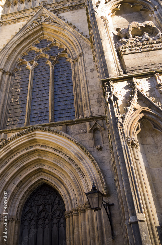 York Minster is a Gothic Cathedral In York England