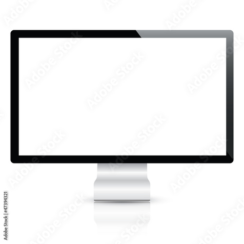 Computer display isolated on white vector eps10