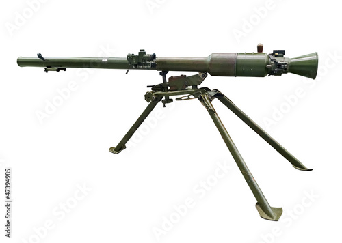 Foto Modern bazooka gun. Clipping path included.