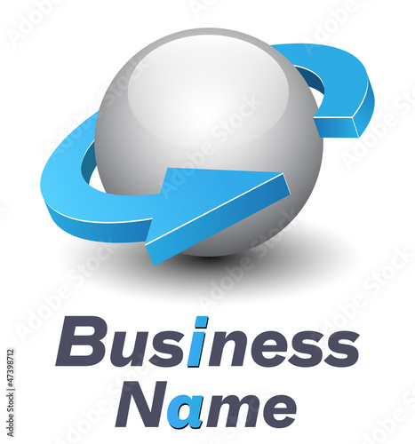 Logo globe, sphere with dyn...