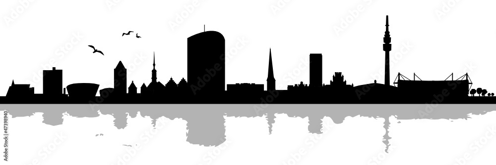 Obraz premium Skyline Dortmund Schatten