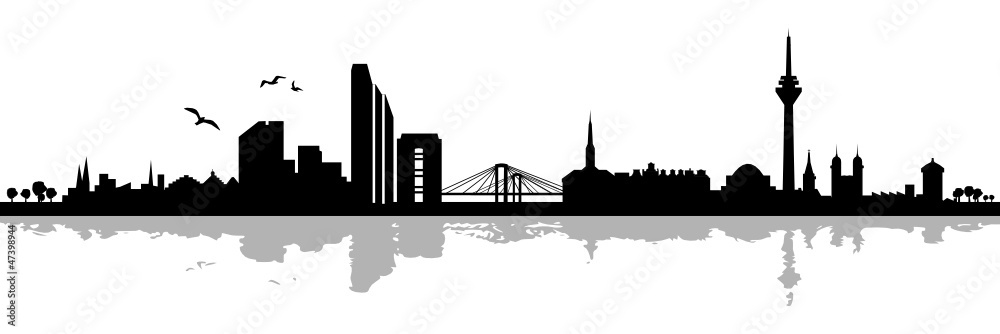 Düsseldorfer Skyline Schatten Düsseldorfer Skyline Schatten