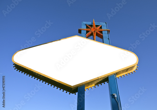 Las Vegas Sign Backside Cut Out with Clipping Path