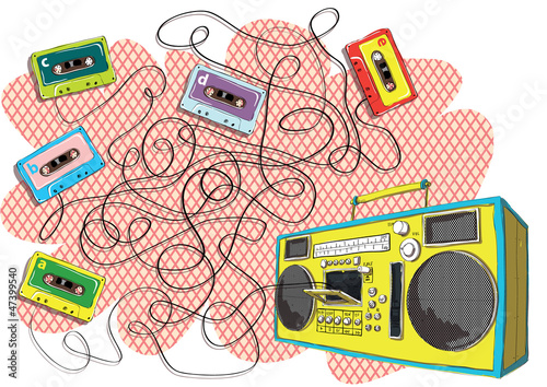 Tapes and Boom-box Maze Game ... Answer: Tape with letter d
