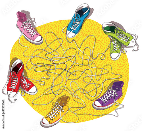 Sneakers Maze Game