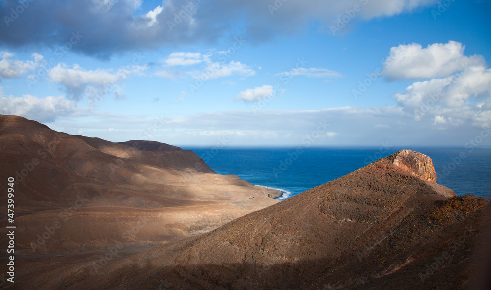 view from Punta Entallada, east coast of Fuerteventura, Canary I