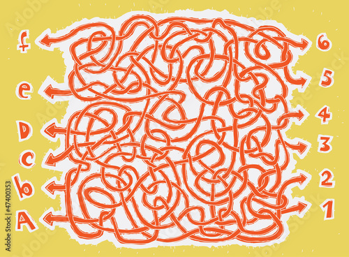 ABC  Maze Game ... Answer: 1-D, 6-A, 3-F, 2-B, 4-E, 5-C.