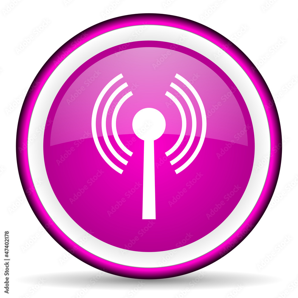 wifi violet glossy icon on white background wifi violet glossy icon on white background