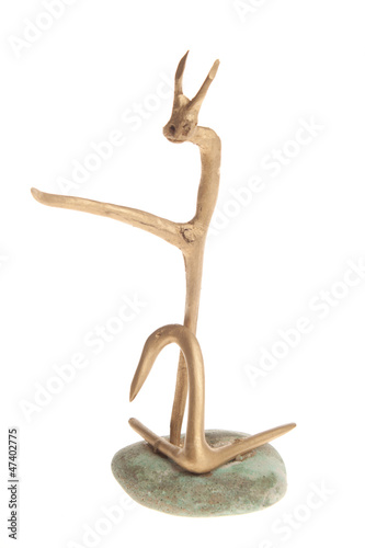 Wooden sculpture isolated