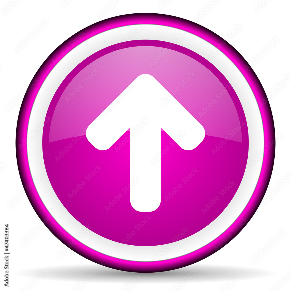 arrow up violet glossy icon on white background arrow up violet glossy icon on white background