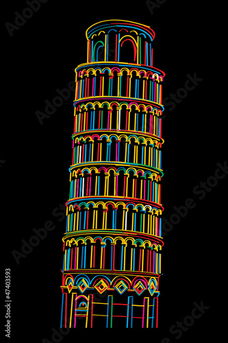 Pisa tower sketch