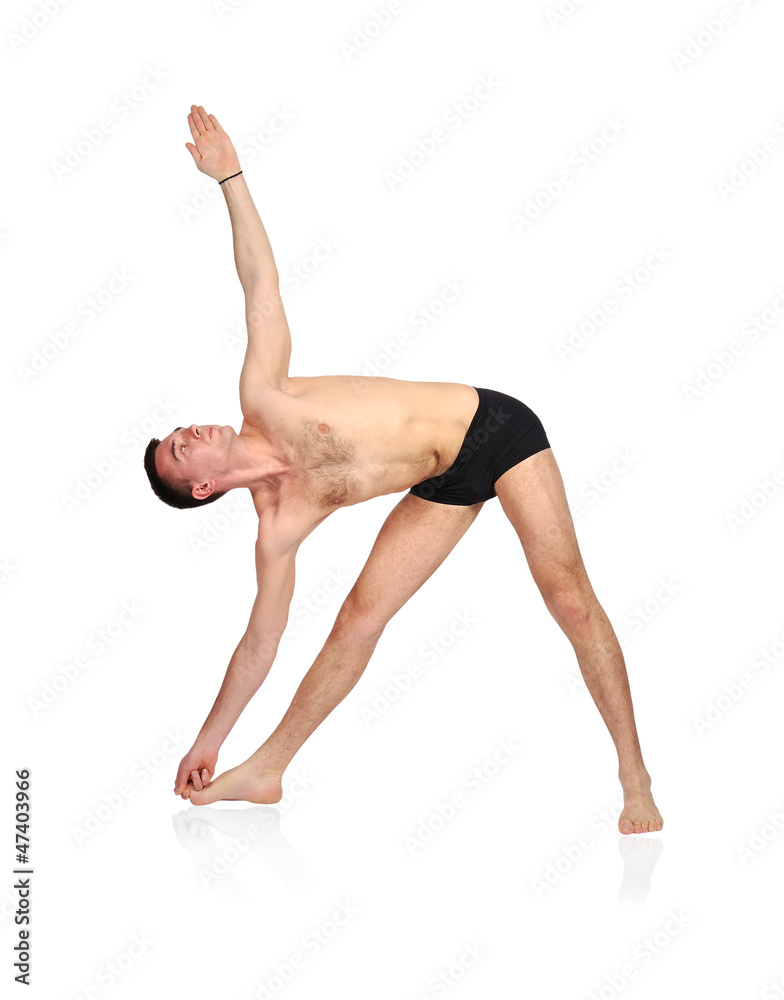 man doing yoga