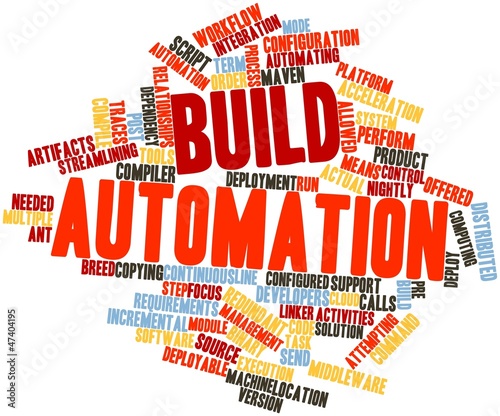 Word cloud for Build automation photo