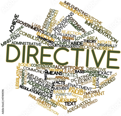 Word cloud for Directive photo