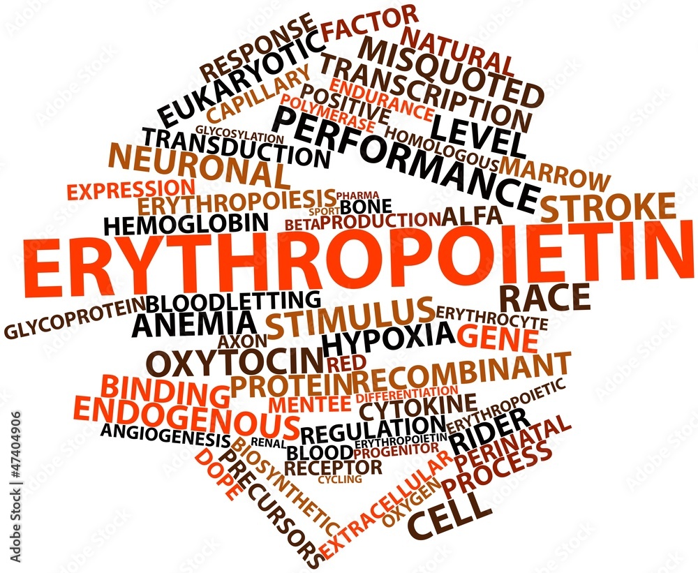 Word cloud for Erythropoietin Word cloud for Erythropoietin