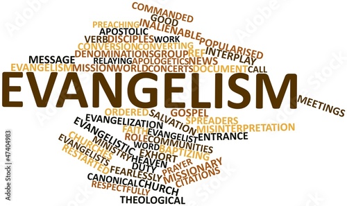 Word cloud for Evangelism photo