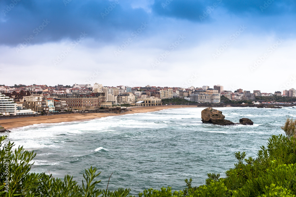 Biarritz on the Bay of Biscay in France.