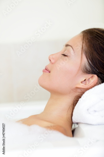 Spa woman relaxing