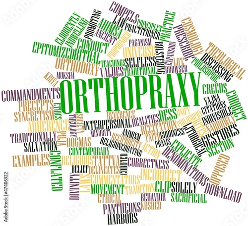 Word cloud for Orthopraxy photo