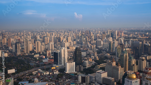 Cityscape  Bangkok bird eye view