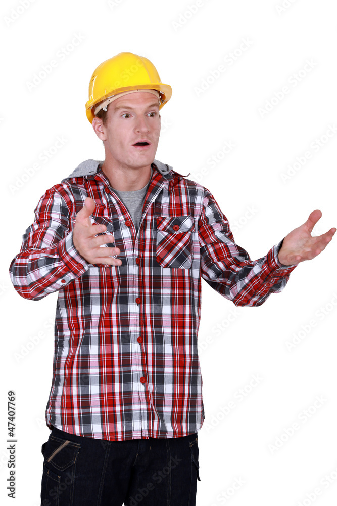 A stunned tradesman A stunned tradesman