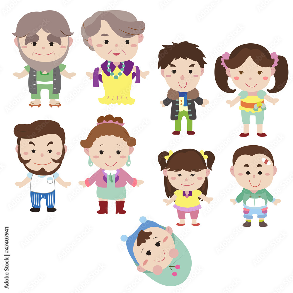 cartoon family icon