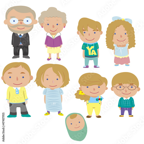 cartoon family icon