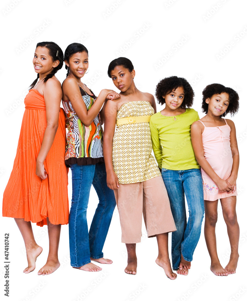 Fototapeta premium Five friends standing