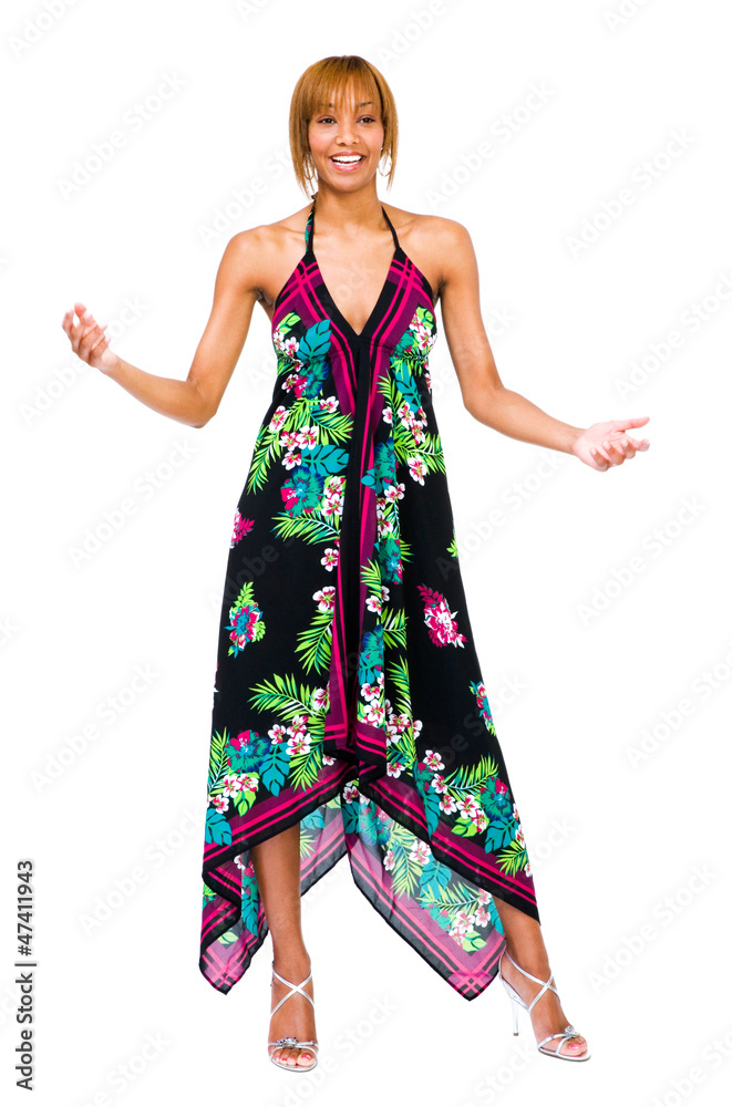 Young woman gesturing
