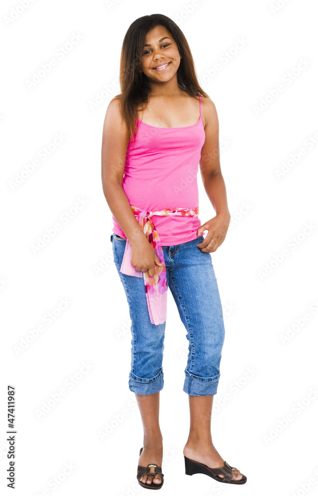 Smiling girl posing Smiling girl posing