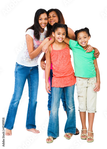 Smiling friends standing